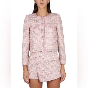 Self-Portrait Boucle Pink Jacket